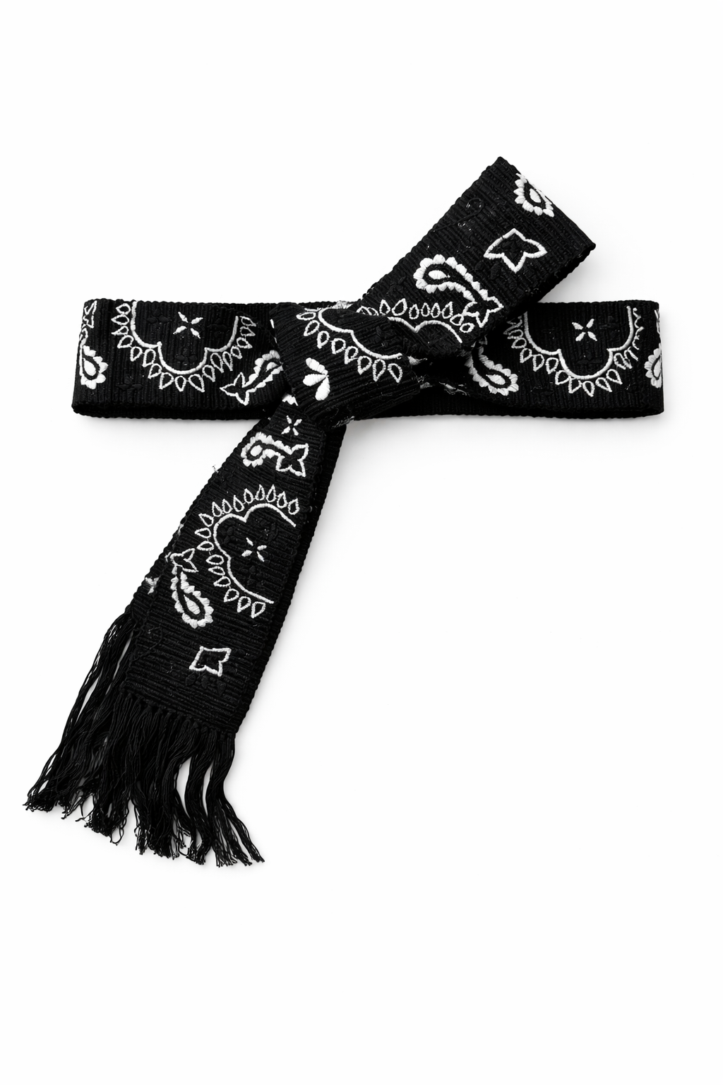 Ahida Correale Cinto 5 belt in black & ivory — handwoven cotton by artisans in San Juan Colorado, Oaxaca