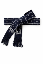 Ahida Correale Cinto 1 belt in navy & ivory — handwoven cotton by artisans in San Juan Colorado, Oaxaca