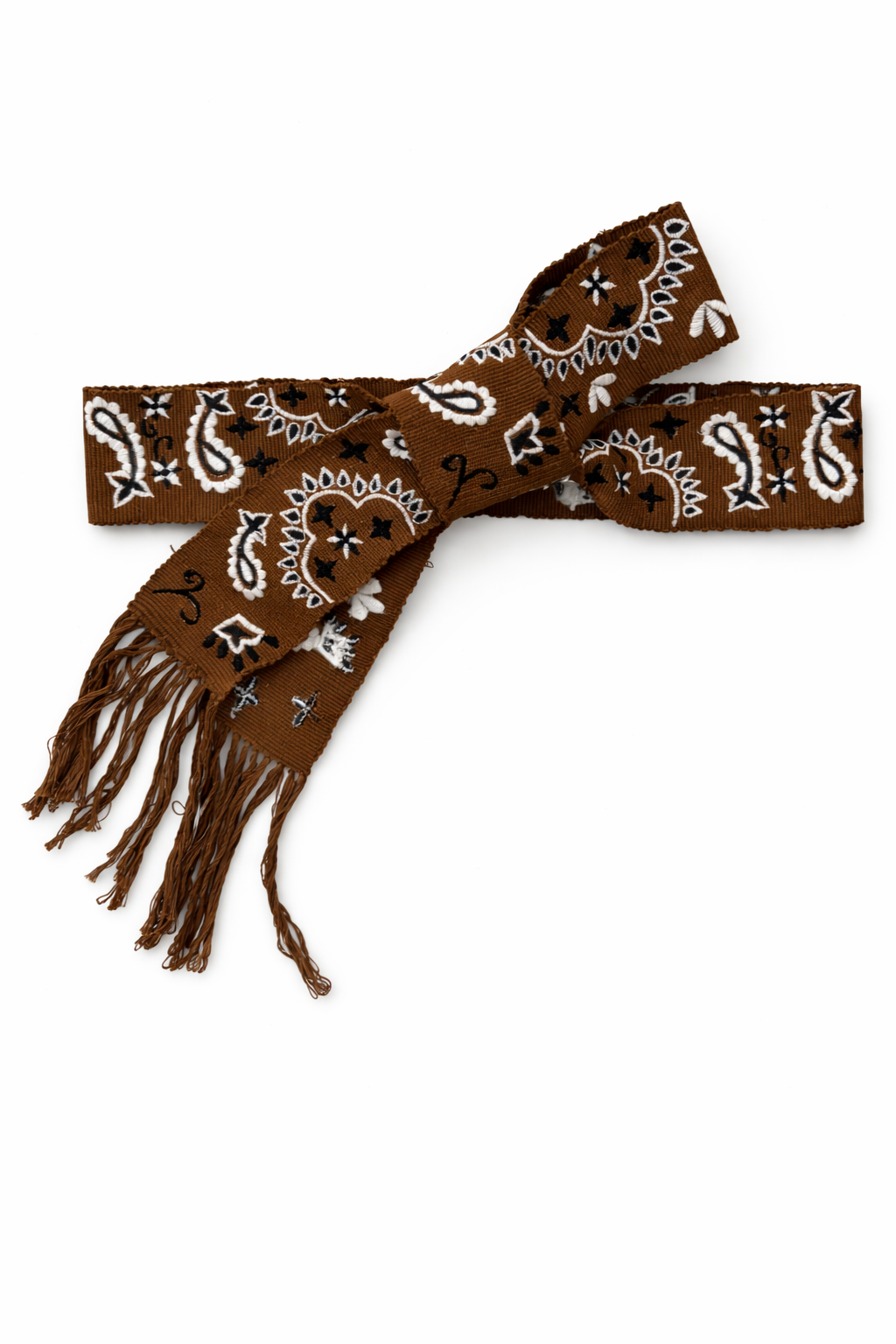 Ahida Correale Cinto 22 belt in chocolate & ivory — handwoven cotton by artisans in San Juan Colorado, Oaxaca