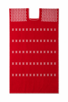 Ahida Correale Número 38 Maxi kaftan in Red & Ivory — handwoven cotton by artisans in San Juan Colorado, Oaxaca