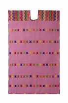Ahida Correale Número 39 Maxi kaftan in pink / multi — handwoven cotton by artisans in San Juan Colorado, Oaxaca