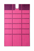 Ahida Correale Número 43 Maxi kaftan in Fuchsia & Navy — handwoven cotton by artisans in San Juan Colorado, Oaxaca