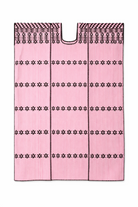 Ahida Correale Número 49 Maxi kaftan in Blush & Black — handwoven cotton by artisans in San Juan Colorado, Oaxaca