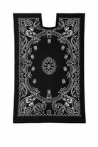 Ahida Correale Número 6 Mini kaftan in Black & Ivory — handwoven cotton by artisans in San Juan Colorado, Oaxaca